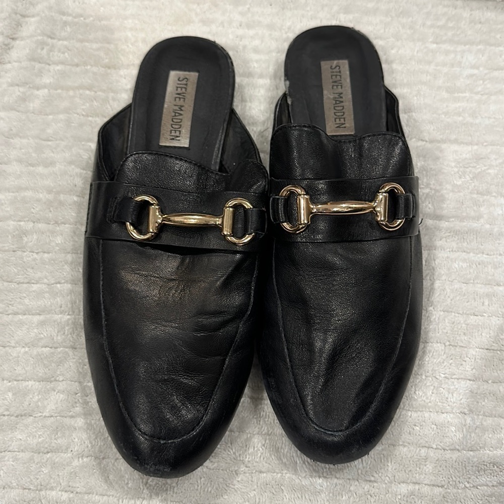 Black loafers